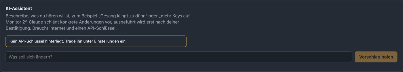 Reiter KI-Assistent mit Eingabefeld