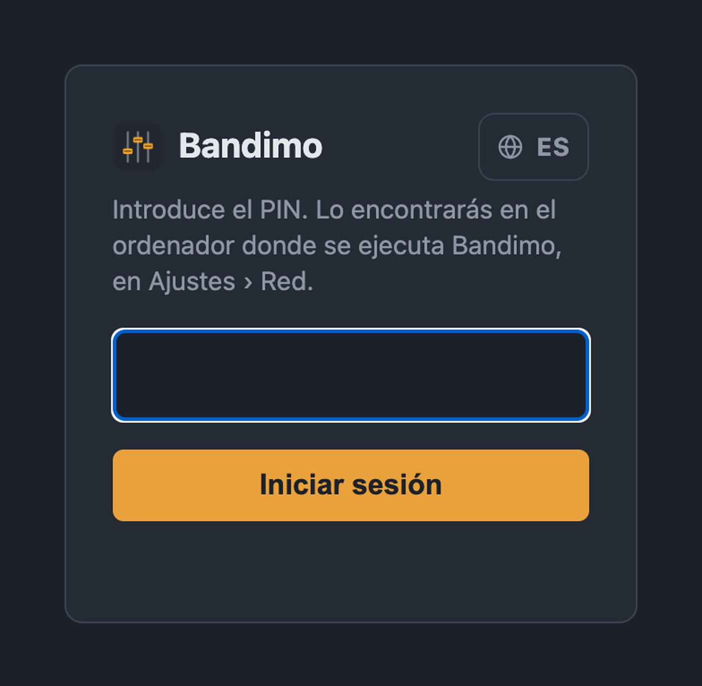 Inicio de sesión con PIN en una tableta