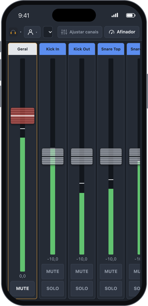 Mix de monitor num iPhone